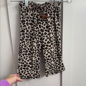 H&M Kids Leopard Print Pants - Black and Brown